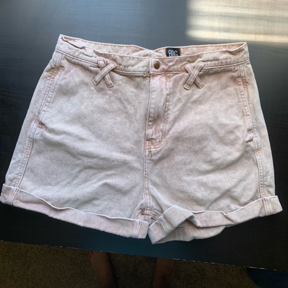 Urban Outfitters BDG Light Pink Boho High Waisted Denim Jean Shorts size 27 EUC